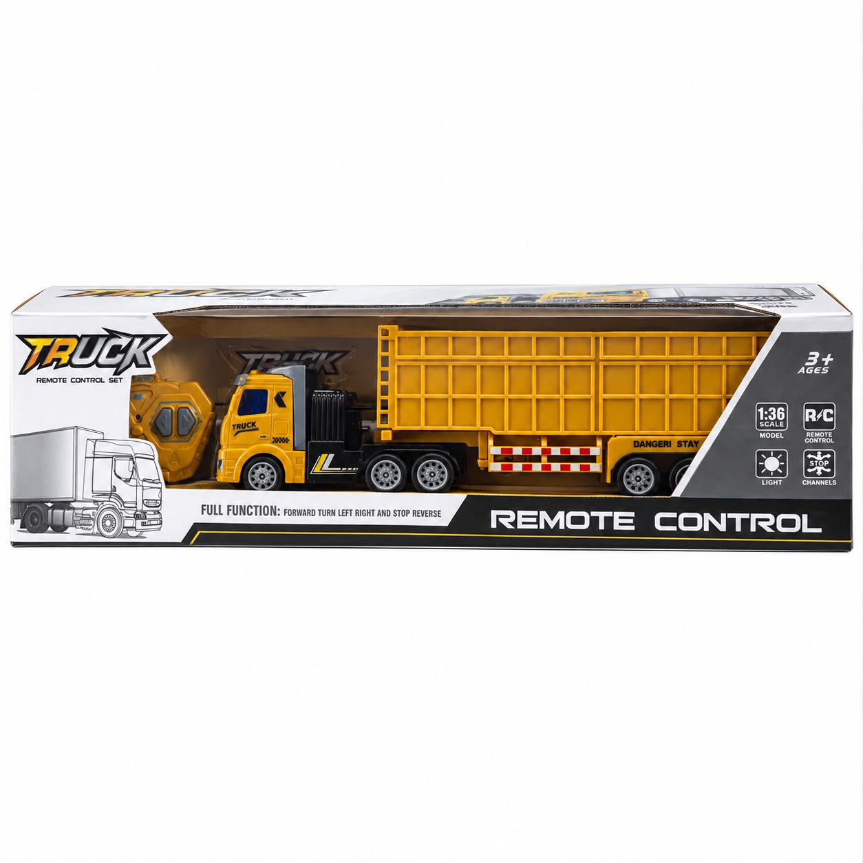 Construction Truck (Yellow) Rechargeable Remote Control