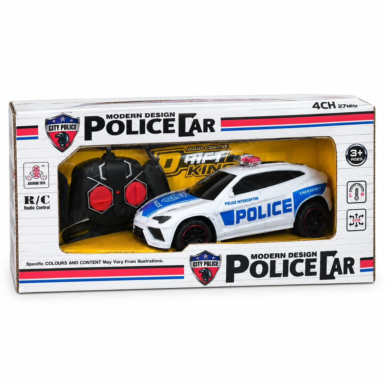 Police Car Modern Design (White) Rechargeable Remote Control