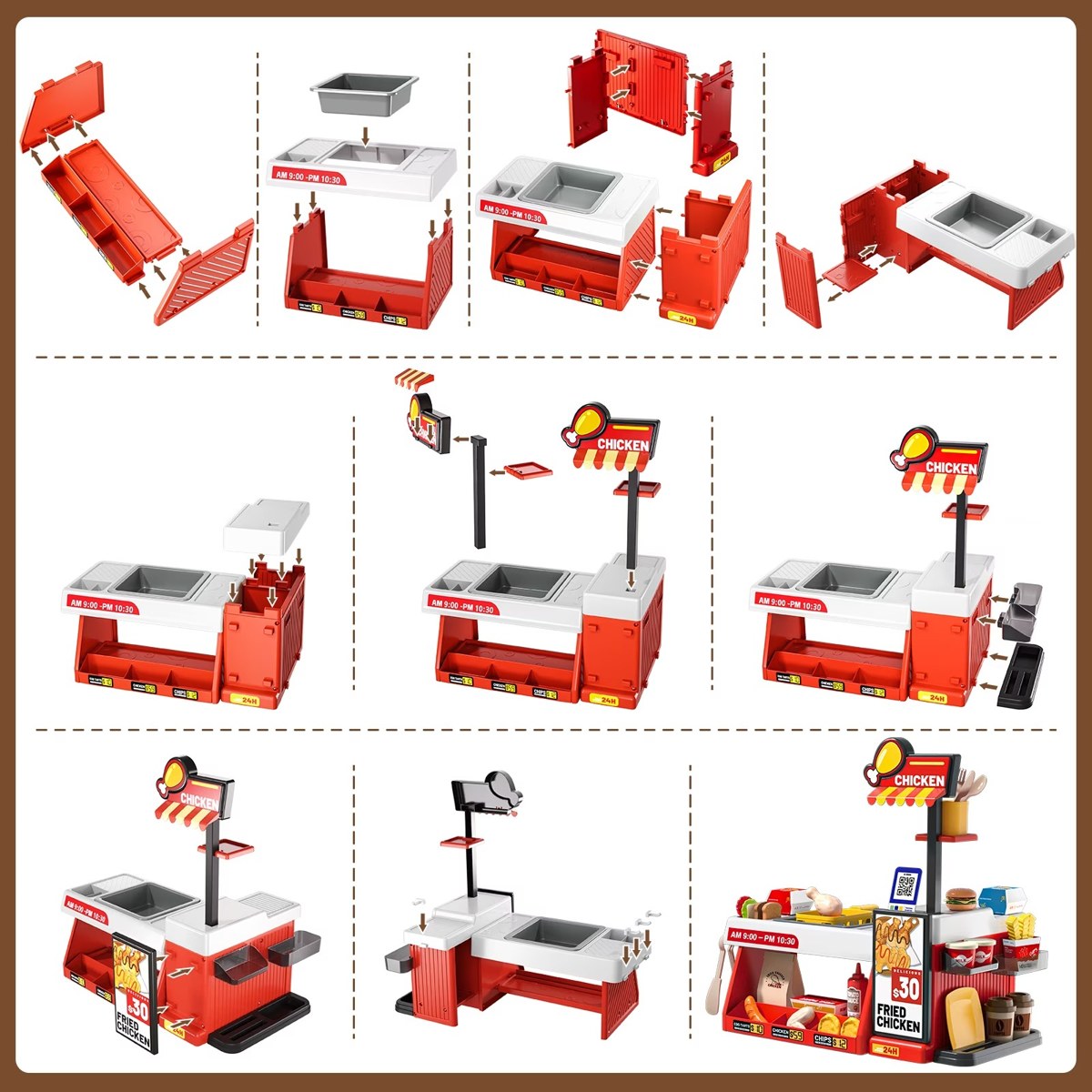 Mini Kitchen Fried Chicken Shop, assembly steps
