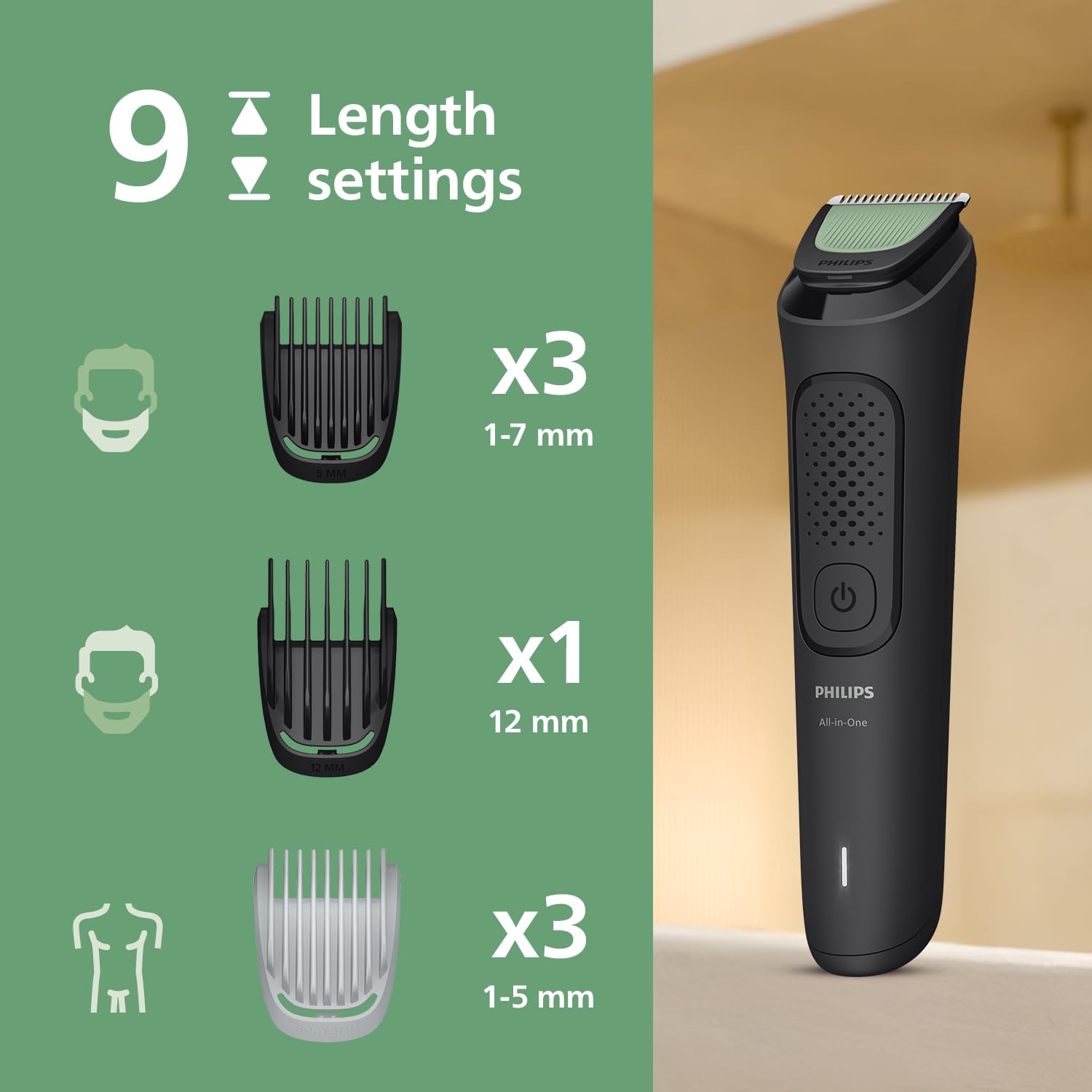Philips MG3927 All-in-One Trimmer, 9-in-1 Grooming Kit photo 5