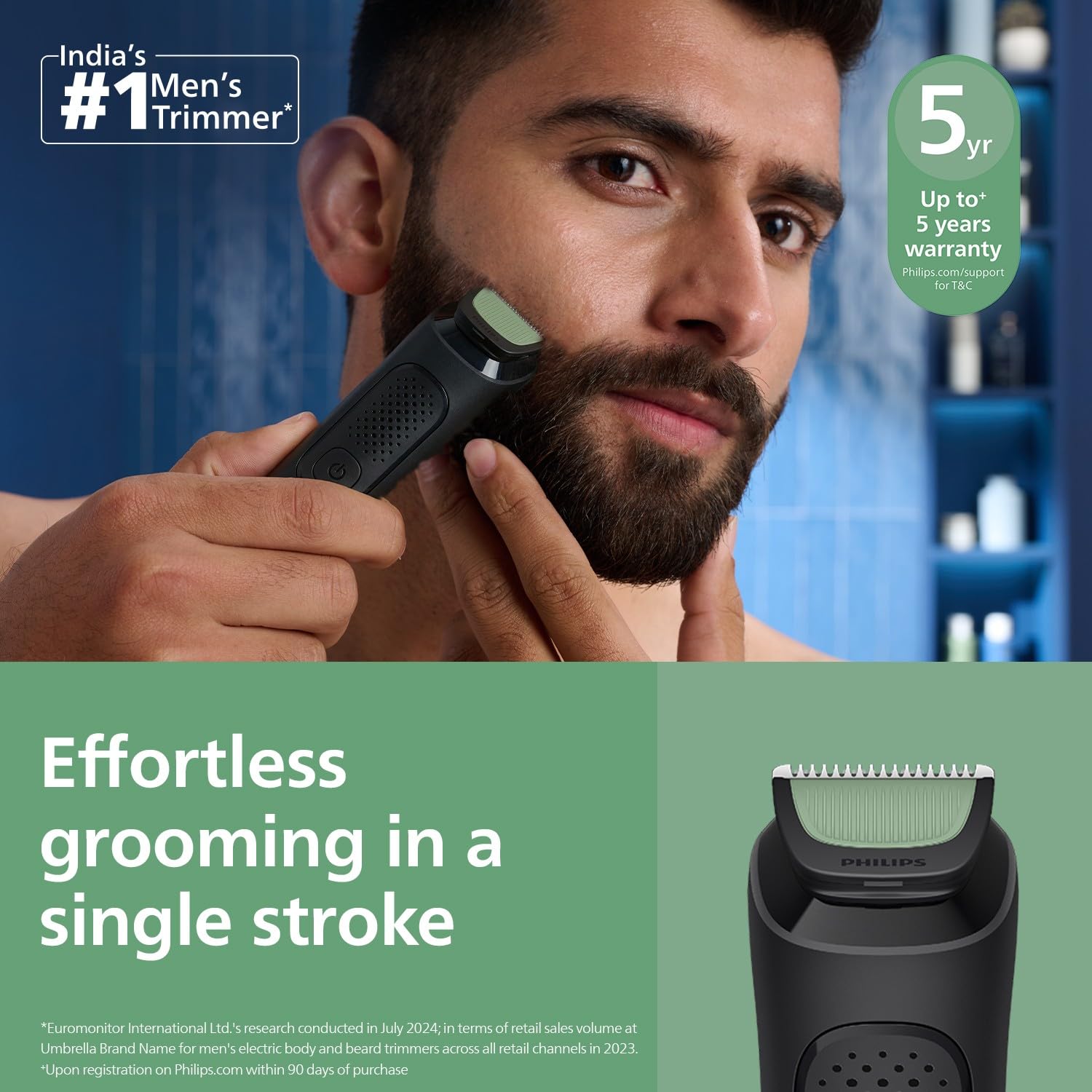 Philips MG3927 All-in-One Trimmer, 9-in-1 Grooming Kit photo 2