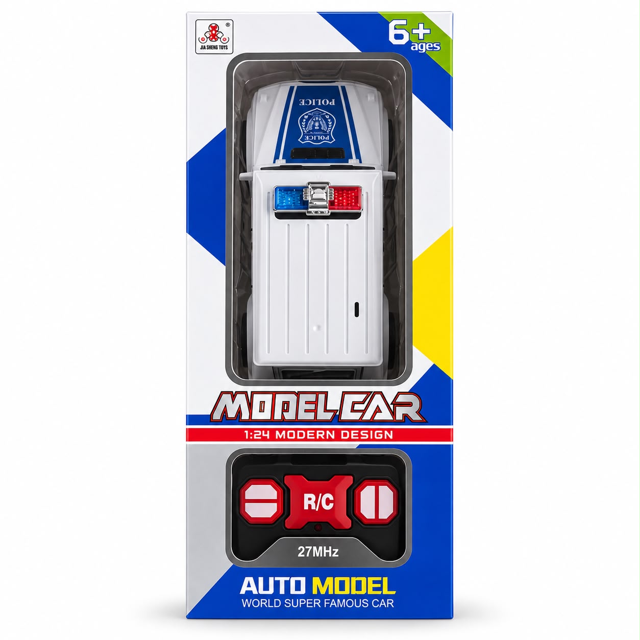 Police Jeep Modern Design (White & Blue) Rechargeable Remote Control