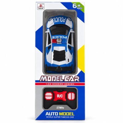 Police Car Modern Design (White & Blue) Rechargeable Remote Control